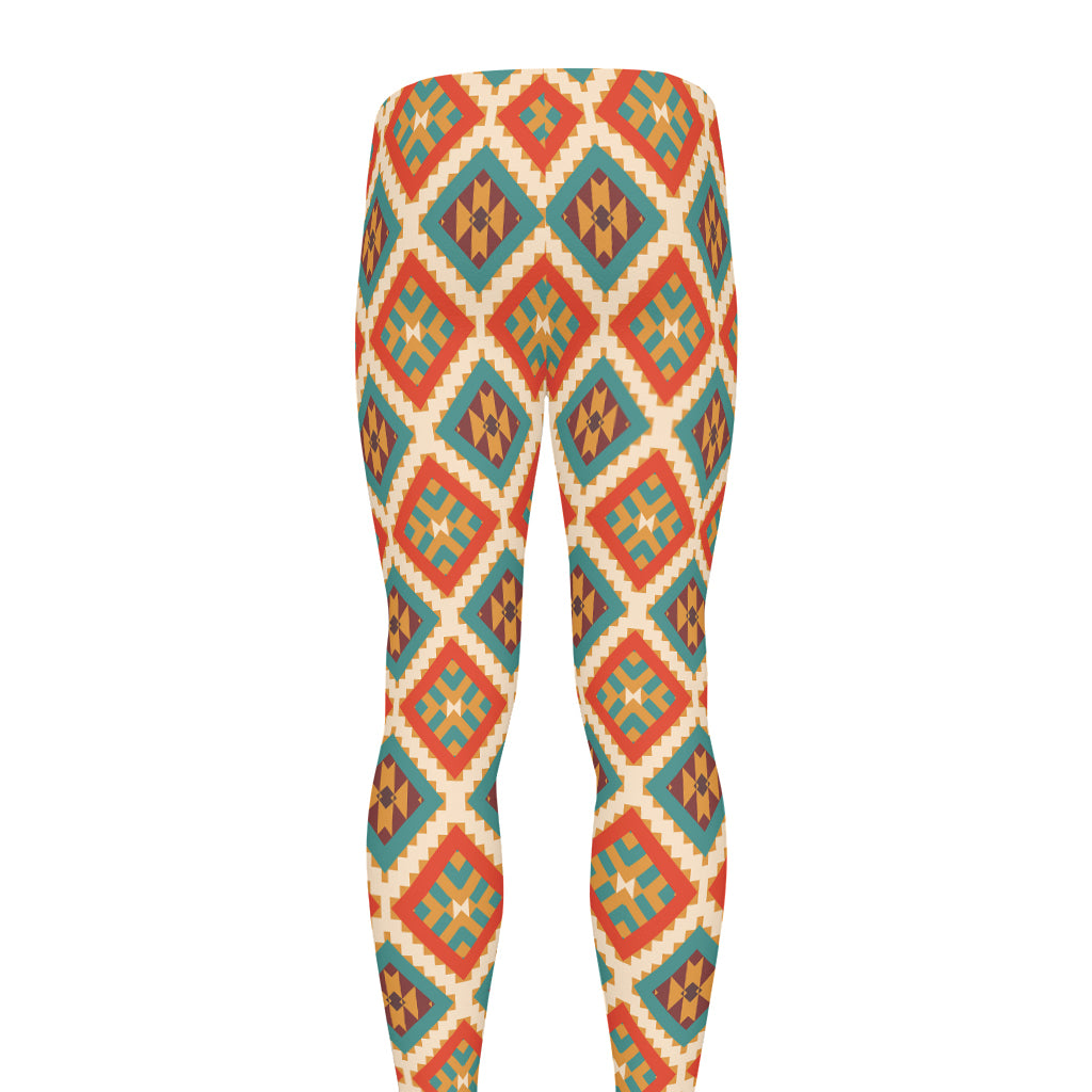 Ancient Geometric Navajo Print Men's leggings