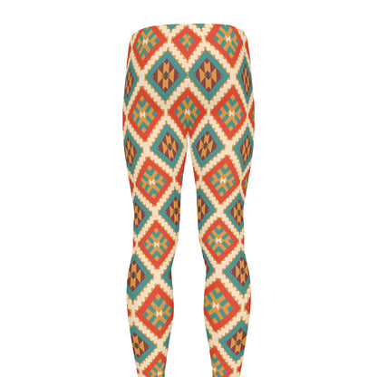 Ancient Geometric Navajo Print Men's leggings