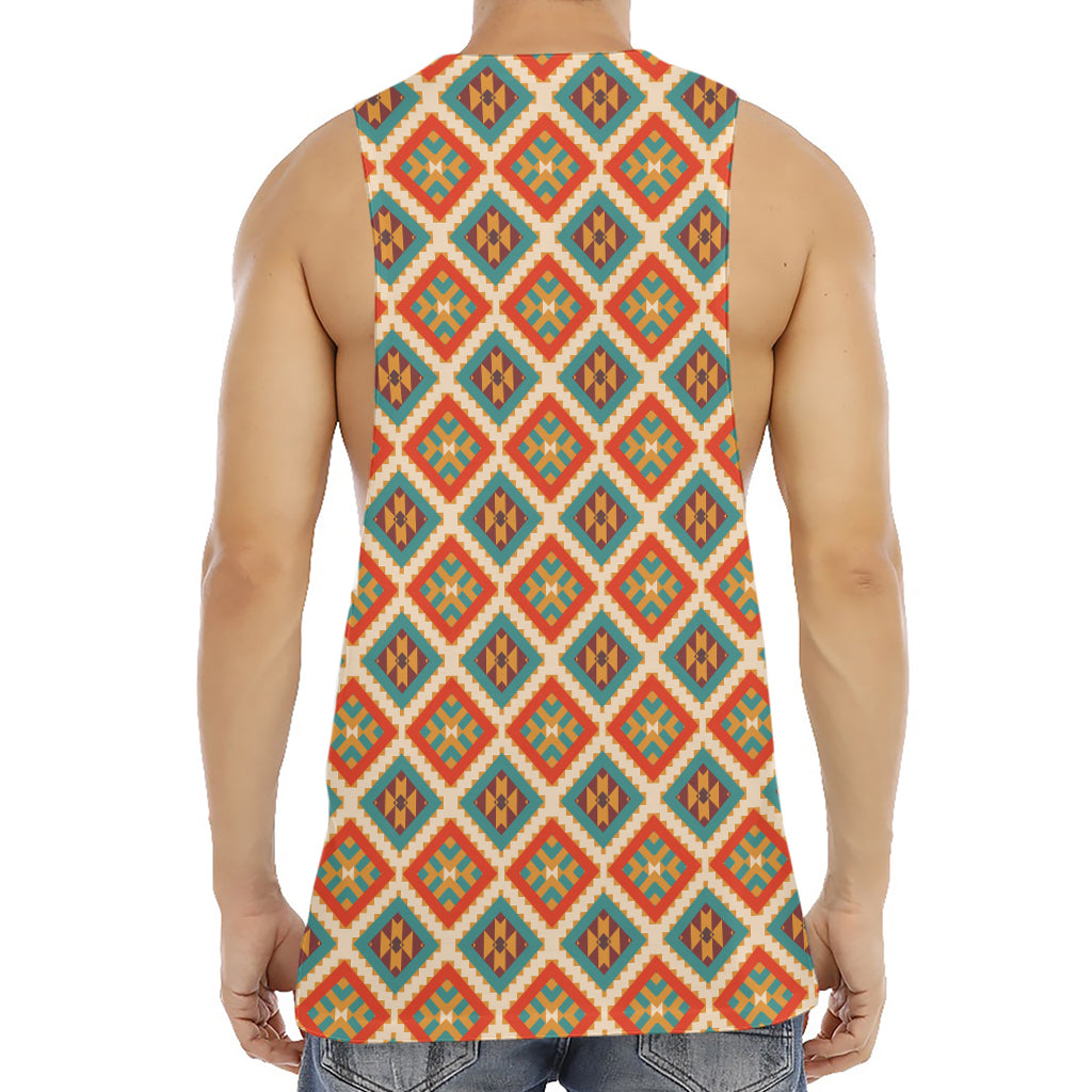 Ancient Geometric Navajo Print Men's Muscle Tank Top