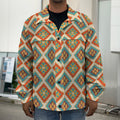 Ancient Geometric Navajo Print Men's Shirt Jacket