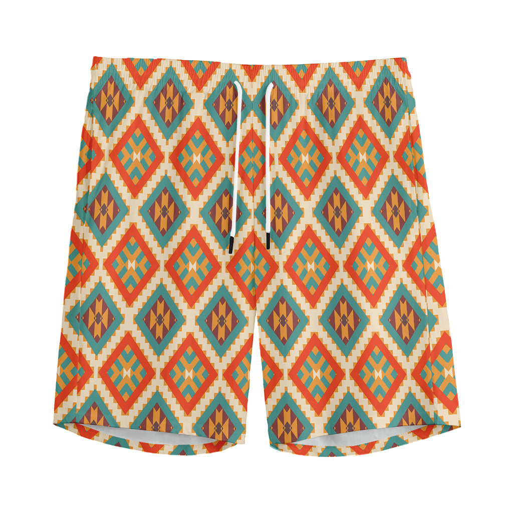 Ancient Geometric Navajo Print Men's Sports Shorts