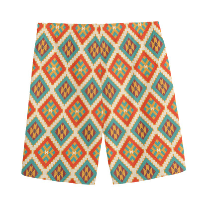 Ancient Geometric Navajo Print Men's Sports Shorts