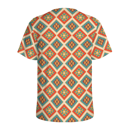Ancient Geometric Navajo Print Men's Sports T-Shirt