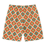 Ancient Geometric Navajo Print Men's Swim Trunks