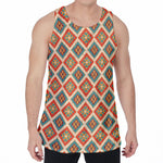 Ancient Geometric Navajo Print Men's Velvet Tank Top