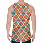 Ancient Geometric Navajo Print Men's Velvet Tank Top