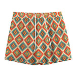 Ancient Geometric Navajo Print Mesh Shorts