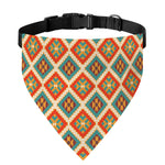 Ancient Geometric Navajo Print Over The Collar Dog Bandana