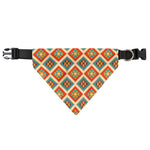 Ancient Geometric Navajo Print Over The Collar Dog Bandana