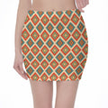 Ancient Geometric Navajo Print Pencil Mini Skirt