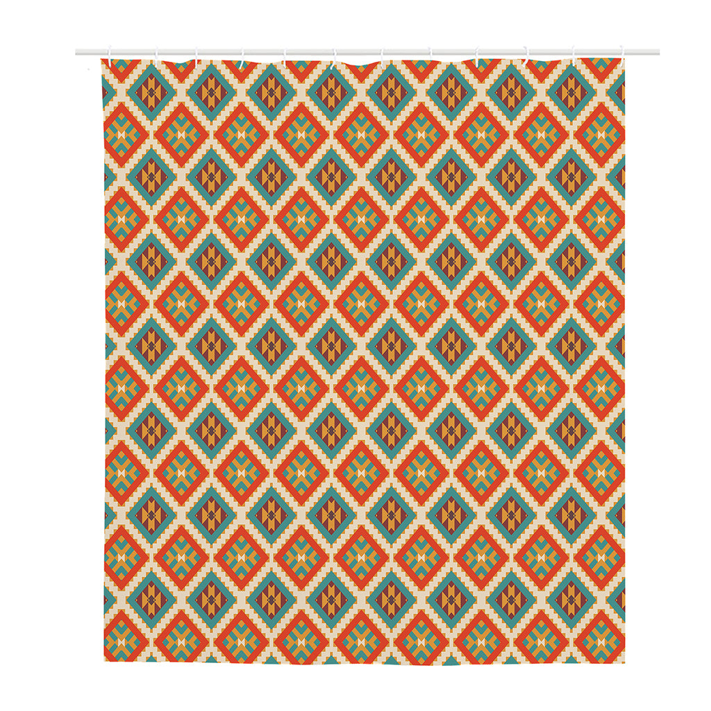Ancient Geometric Navajo Print Polyester Shower Curtain