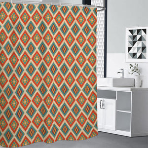 Ancient Geometric Navajo Print Premium Shower Curtain