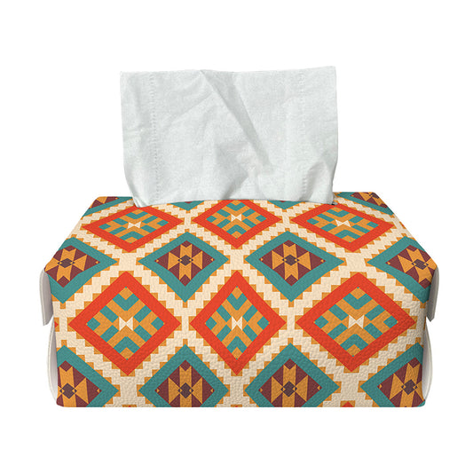 Ancient Geometric Navajo Print Rectangle Tissue Box Cover