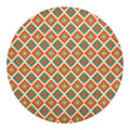 Ancient Geometric Navajo Print Round Blanket