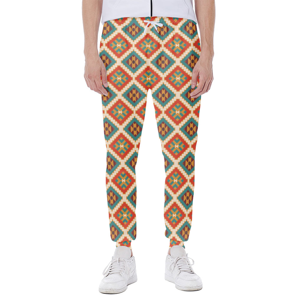 Ancient Geometric Navajo Print Scuba Joggers