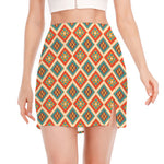 Ancient Geometric Navajo Print Side Slit Mini Skirt