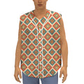 Ancient Geometric Navajo Print Sleeveless Baseball Jersey