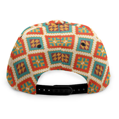 Ancient Geometric Navajo Print Snapback Cap