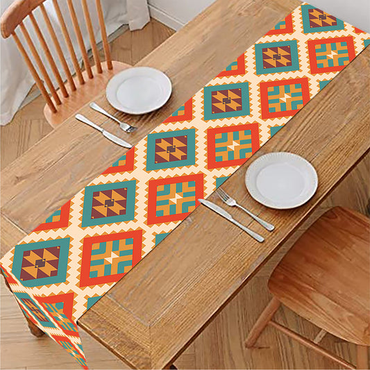 Ancient Geometric Navajo Print Table Runner