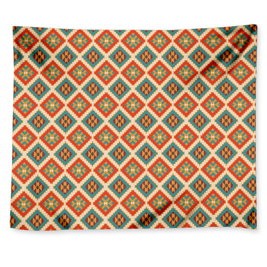 Ancient Geometric Navajo Print Tapestry