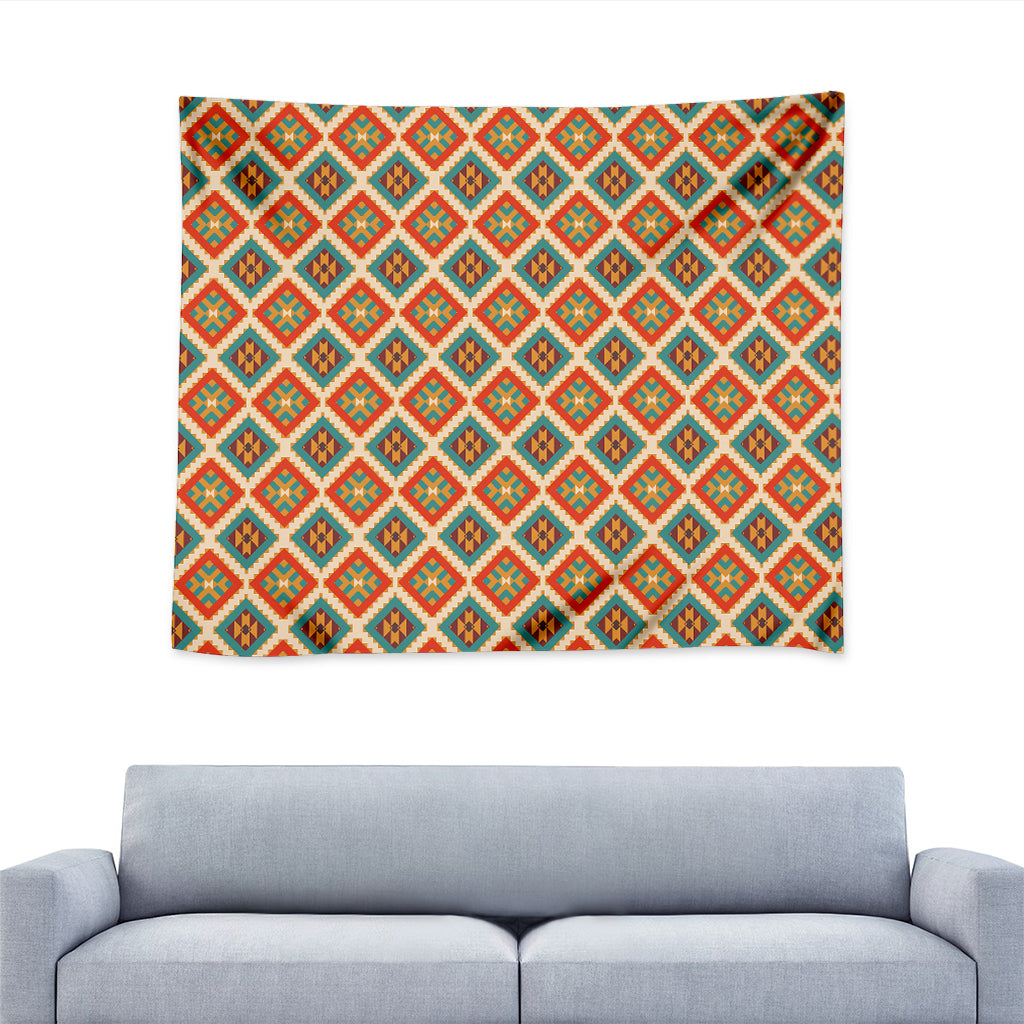 Ancient Geometric Navajo Print Tapestry