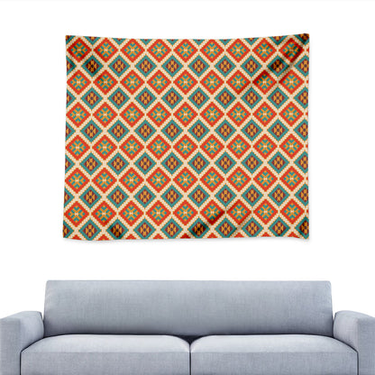Ancient Geometric Navajo Print Tapestry