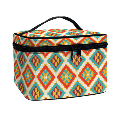 Ancient Geometric Navajo Print Travel Makeup Bag