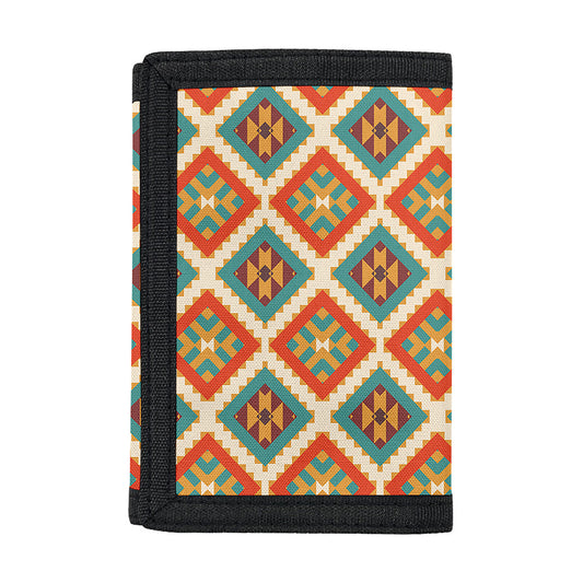Ancient Geometric Navajo Print Trifold Wallet