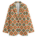 Ancient Geometric Navajo Print Women's Cotton Blazer