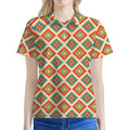 Ancient Geometric Navajo Print Women's Polo Shirt