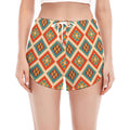 Ancient Geometric Navajo Print Women's Split Running Shorts