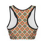 Ancient Geometric Navajo Print Women's Sports Bra