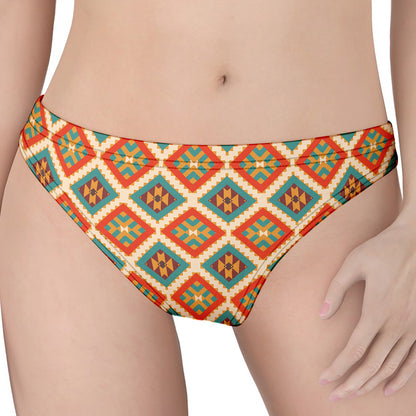 Ancient Geometric Navajo Print Women's Thong