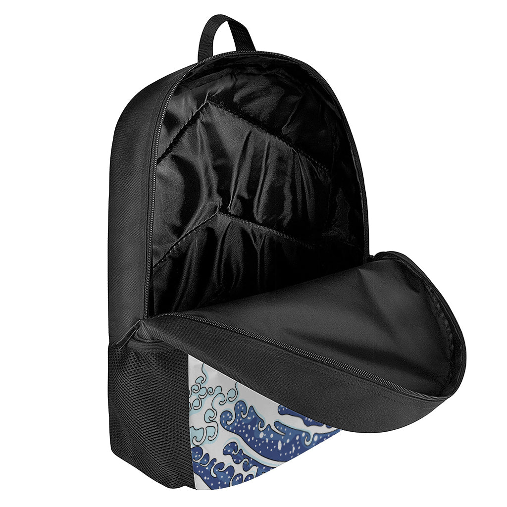 Ancient Great Japanese Wave Print 17 Inch Backpack