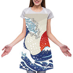 Ancient Great Japanese Wave Print Adjustable Apron