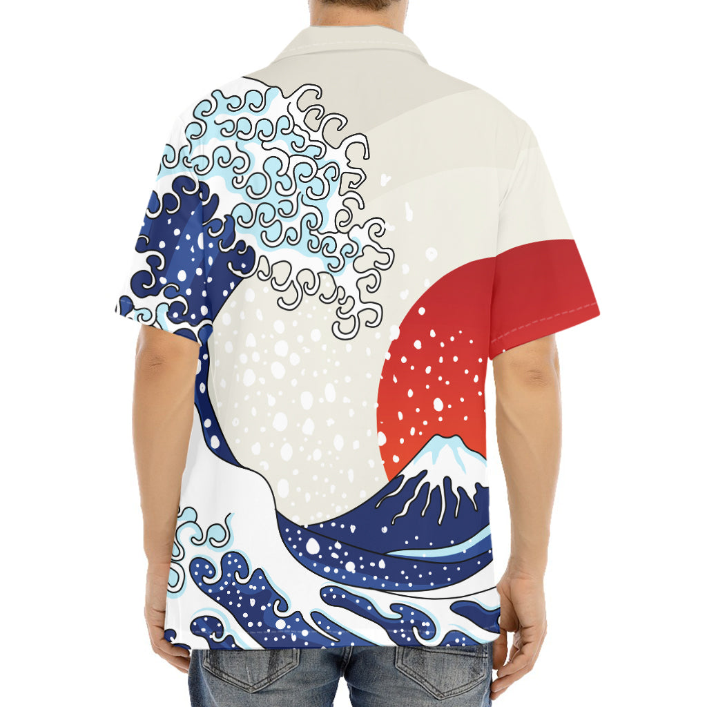 Ancient Great Japanese Wave Print Aloha Shirt