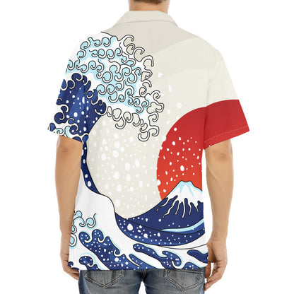 Ancient Great Japanese Wave Print Aloha Shirt