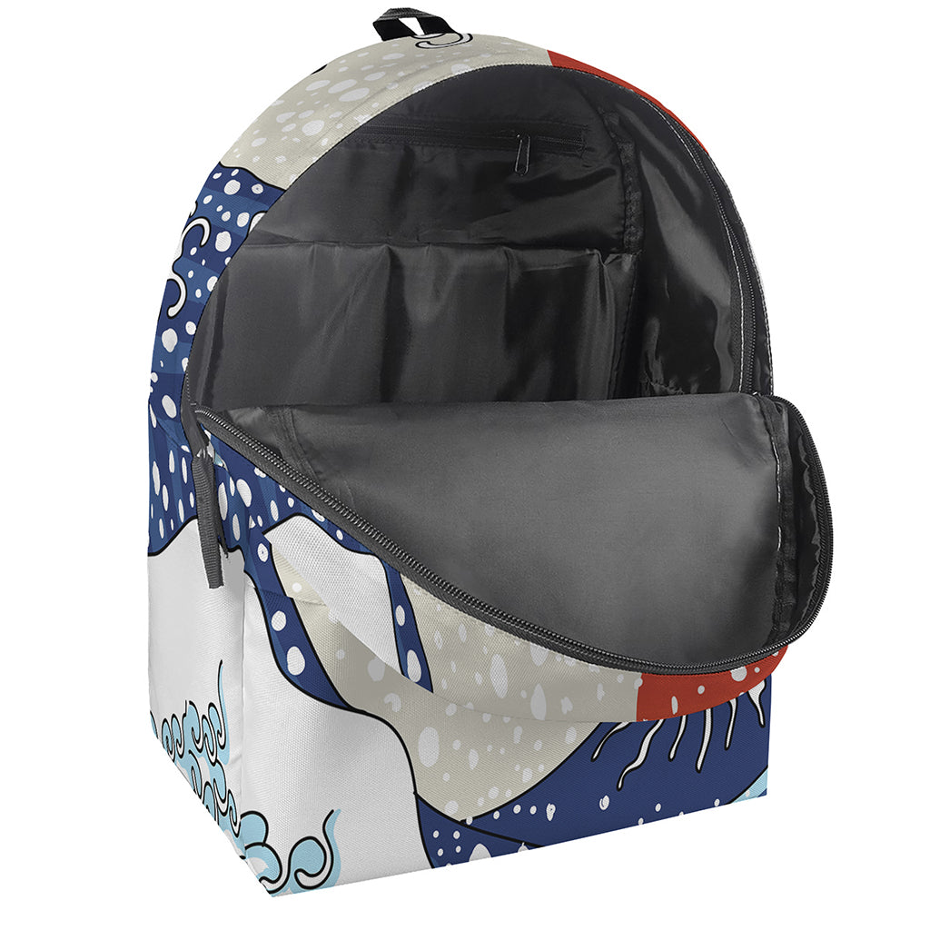 Ancient Great Japanese Wave Print Backpack
