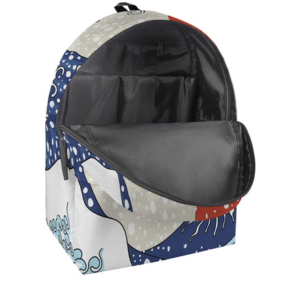 Ancient Great Japanese Wave Print Backpack