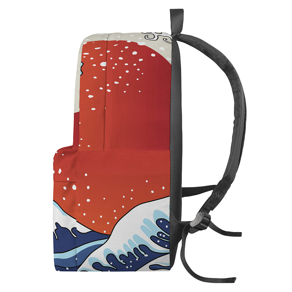 Ancient Great Japanese Wave Print Backpack