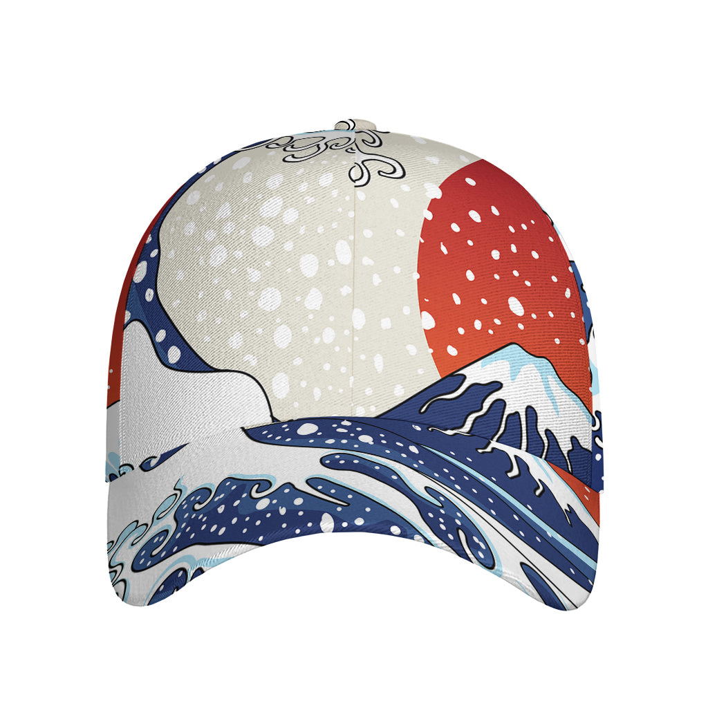 Ancient Great Japanese Wave Print Baseball Cap