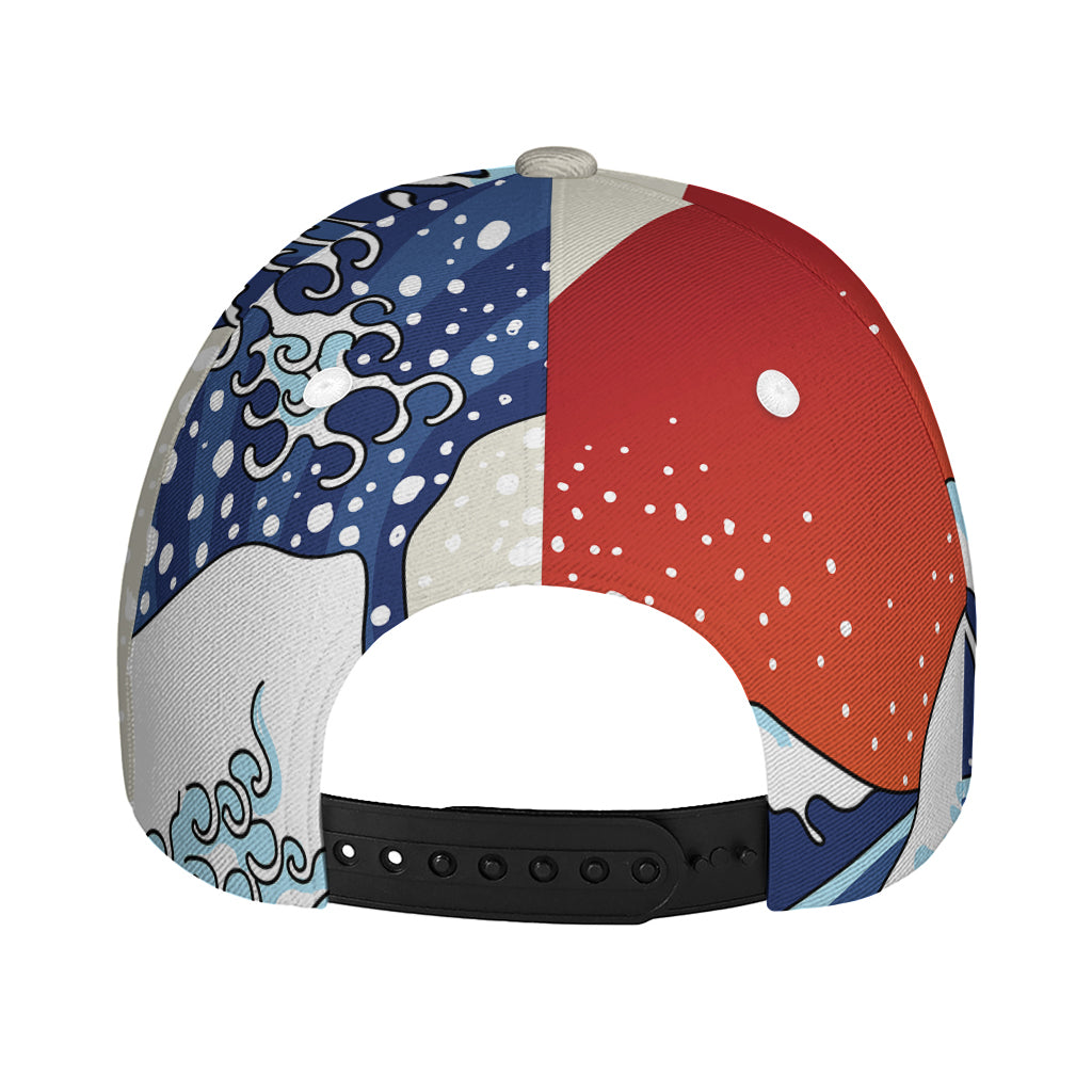 Ancient Great Japanese Wave Print Baseball Cap