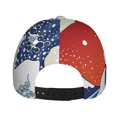 Ancient Great Japanese Wave Print Baseball Cap