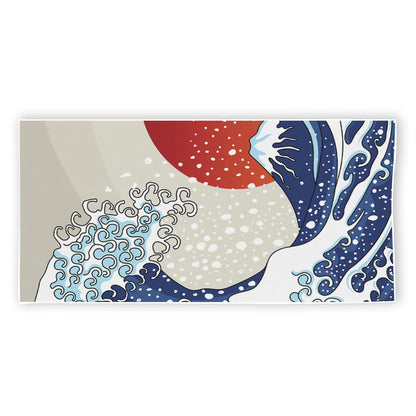 Ancient Great Japanese Wave Print Beach Towel