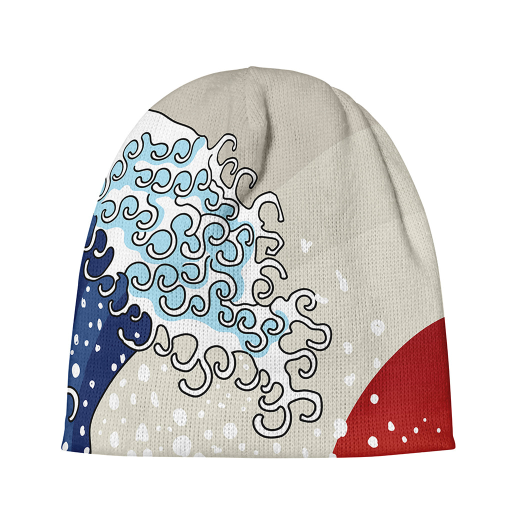 Ancient Great Japanese Wave Print Beanie