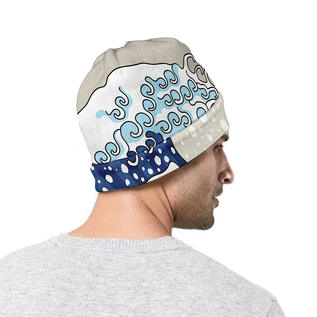 Ancient Great Japanese Wave Print Beanie