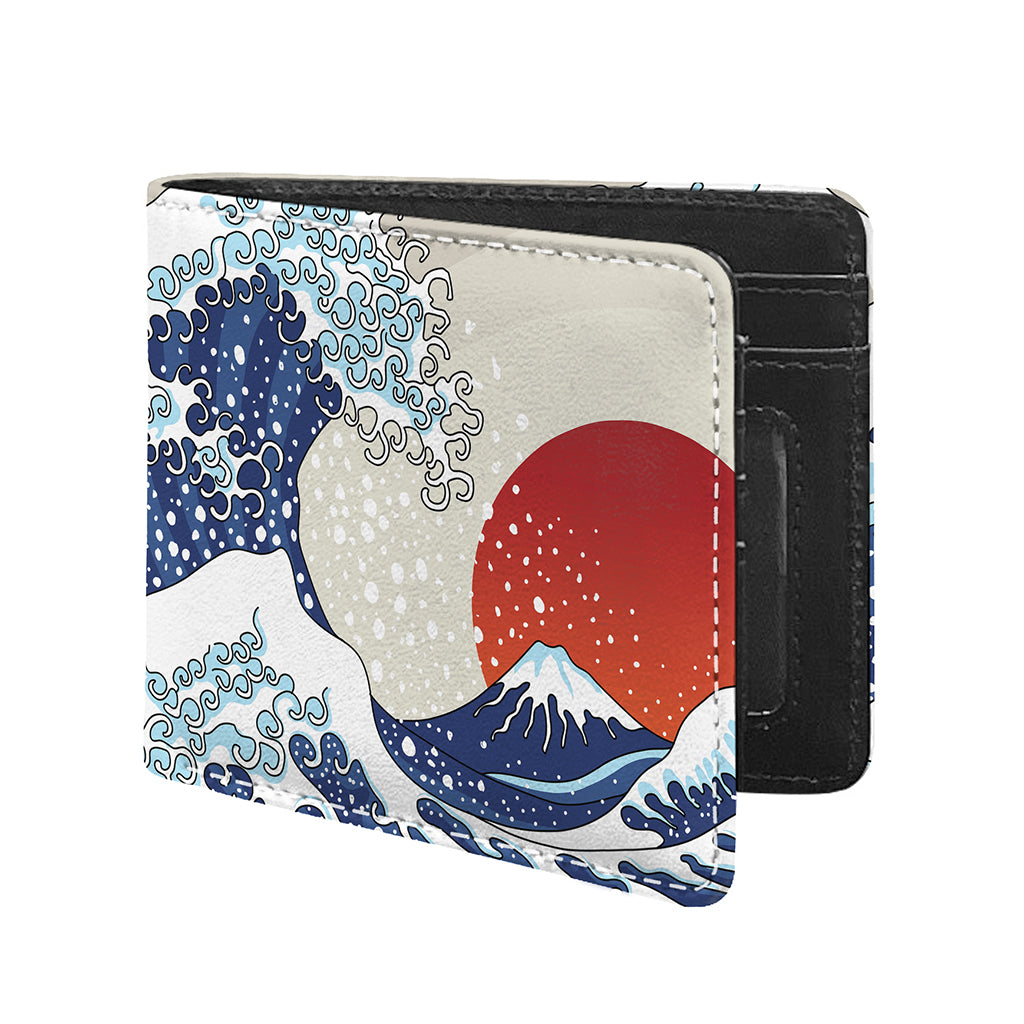 Ancient Great Japanese Wave Print Bifold Wallet