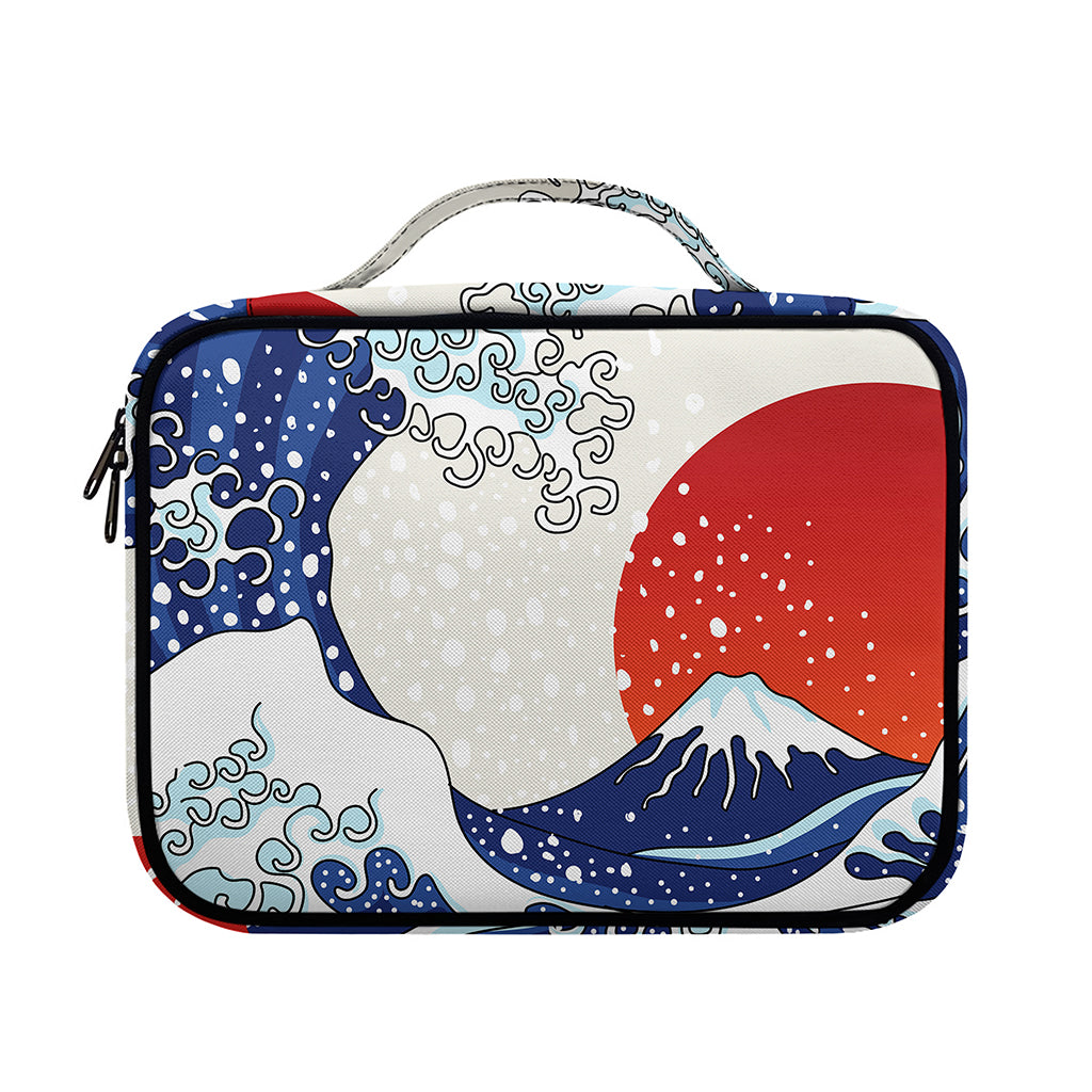 Ancient Great Japanese Wave Print Briefcase Bible Bag
