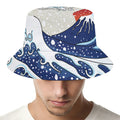 Ancient Great Japanese Wave Print Bucket Hat