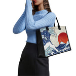 Ancient Great Japanese Wave Print Canvas Tote Bag